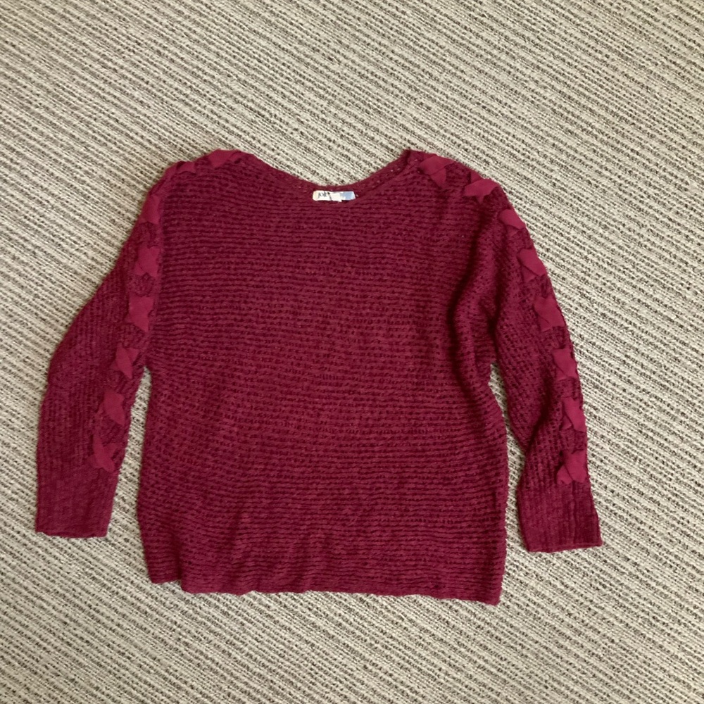 Jolt Women's Maroon Crew Neck Sweater
